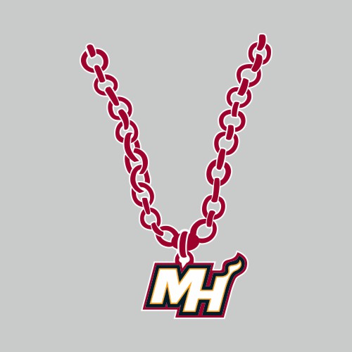 Miami Heat Necklace logo vinyl decal